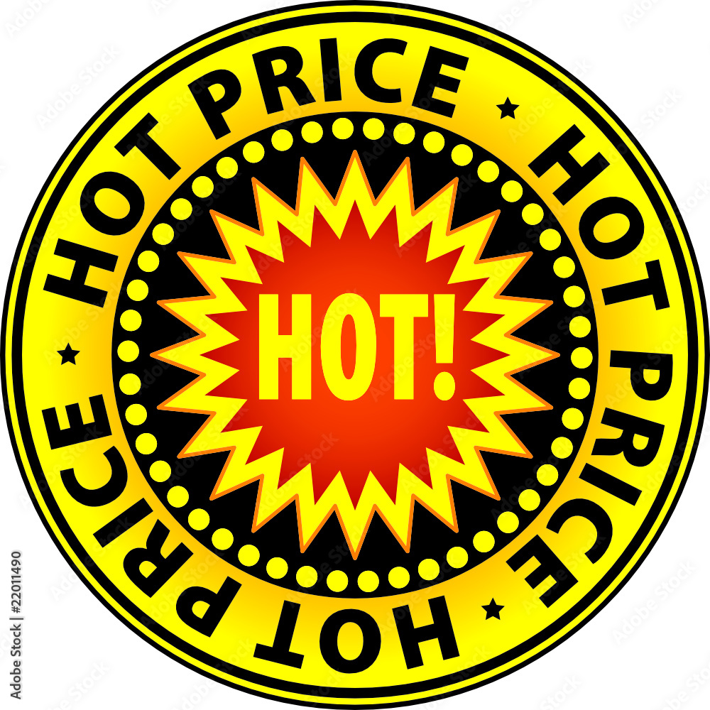 Hot price label, vector illustration Hot price label, vector illustration
