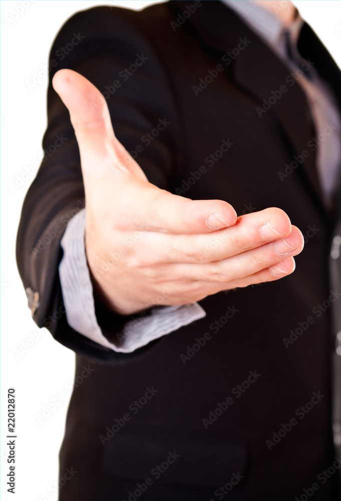 Obraz premium preparing for handshake