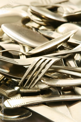 Clump of old cutlery