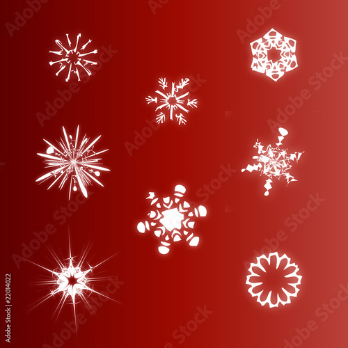 Flakes red background