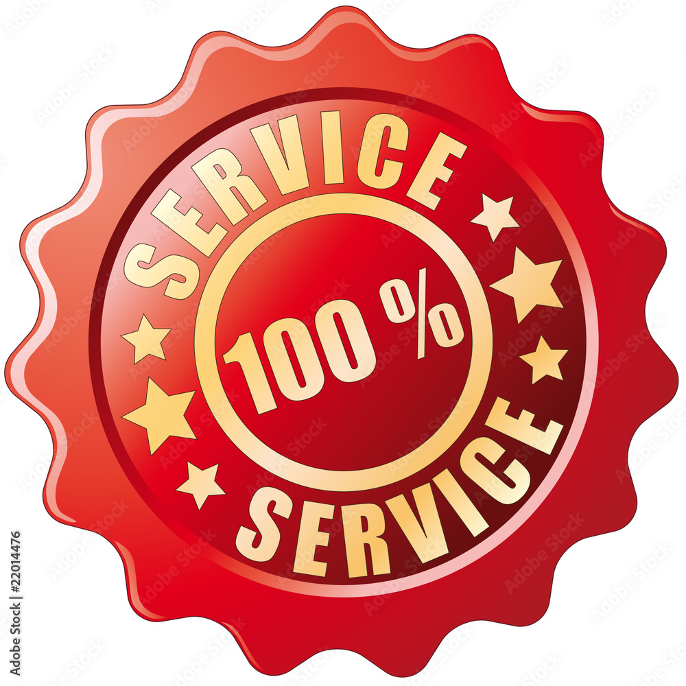 Button - 100% Service Button - 100% Service