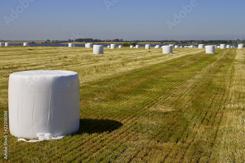 Obraz w ramie Strohballen gut verpackt