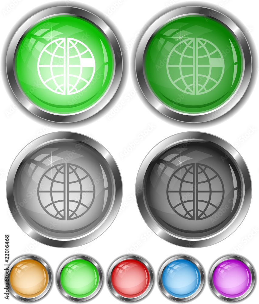 Globe. Vector internet buttons. Globe. Vector internet buttons.