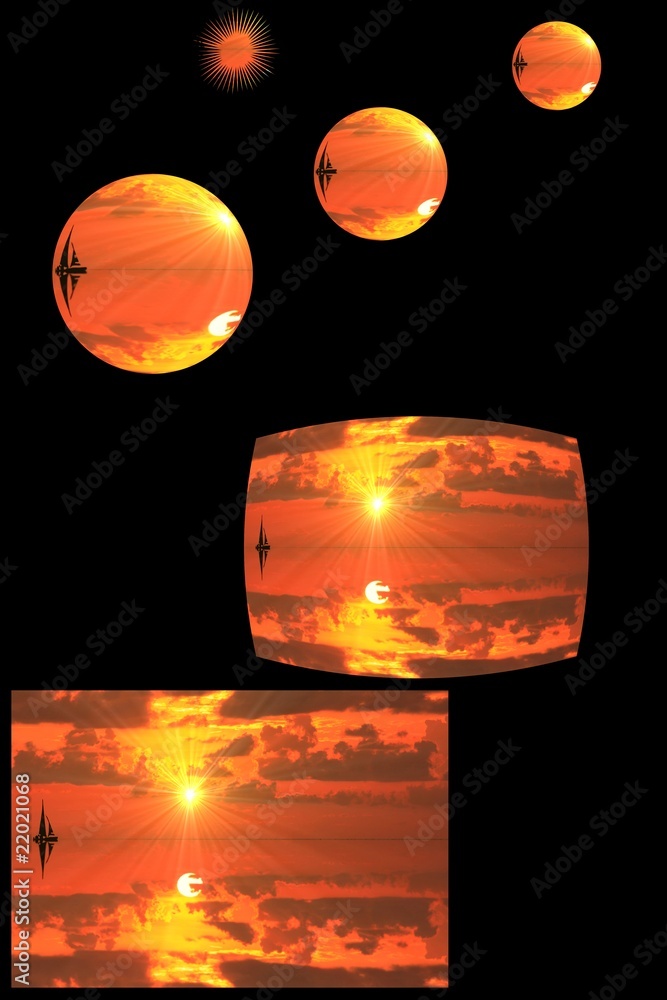 Naklejka premium couchant sur l'océan indien