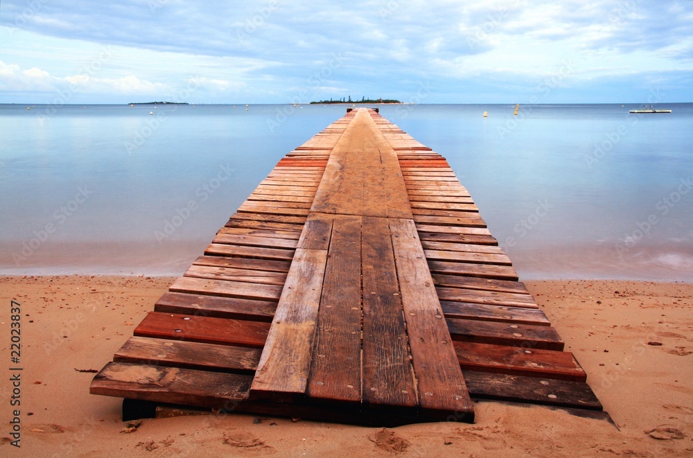 Fototapeta premium Wooden Harbour at New Caledonia