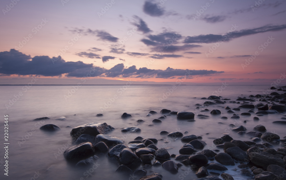 Coastline in Sweden. Wide angle photo. Coastline in Sweden. Wide angle photo.