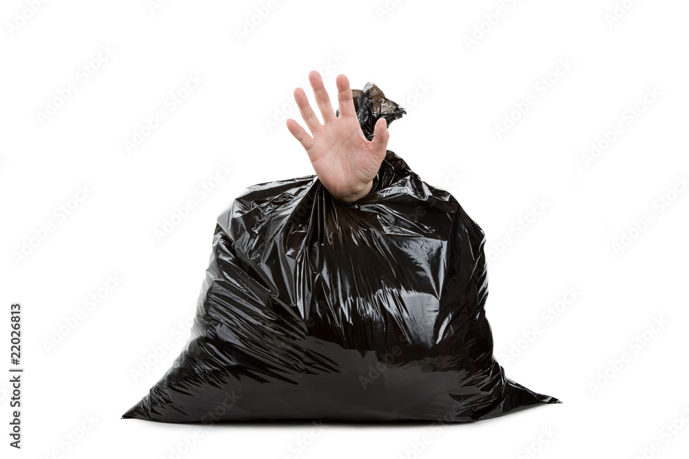 Garbage Bag and hand