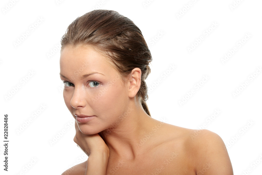 Close-up of beautiful woman face Close-up of beautiful woman face