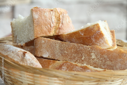 Basket of bread at a restaurante Spain