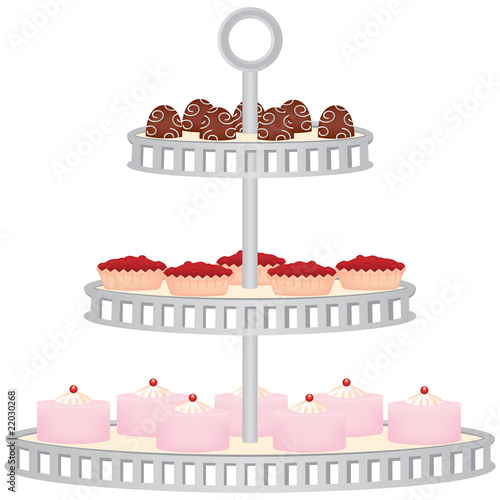 Cake Stand Filled with Desserts