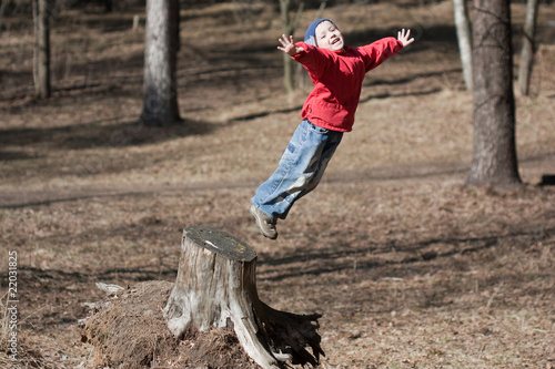 Little child jumping