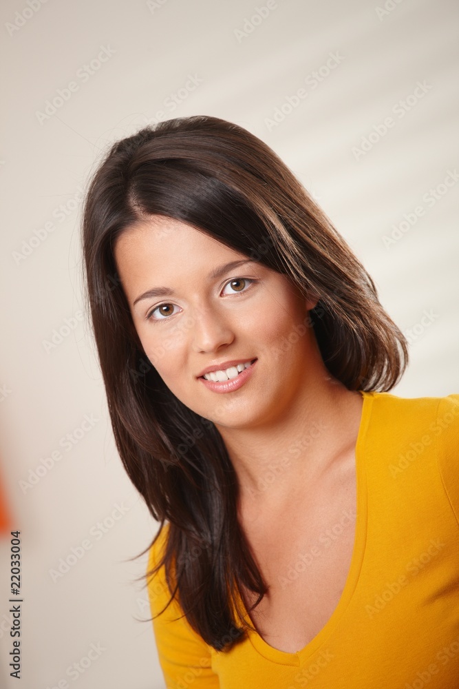 Portrait of teen girl smiling Portrait of teen girl smiling