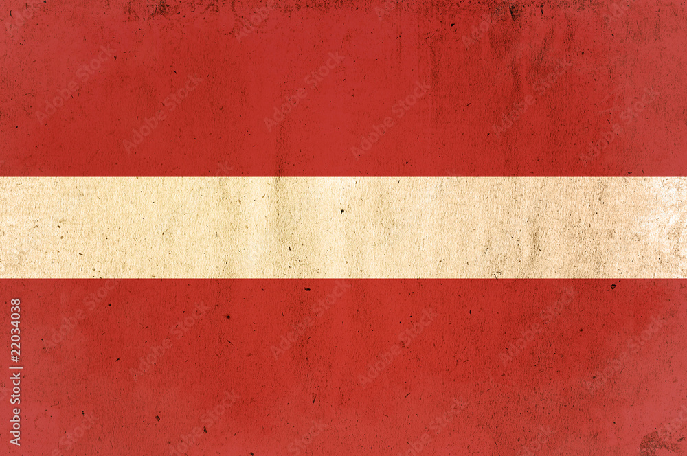 flag of austria - old and worn paper style