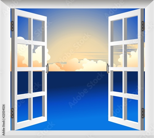 Finestra sul Mare-Window on Sea-Vector