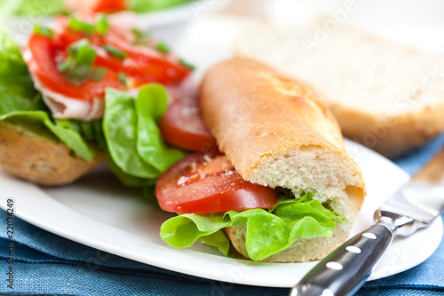 Sandwich with fresh vegetables