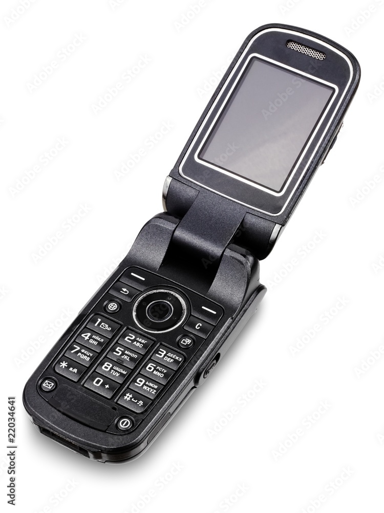 Mobile phone isolated on white background