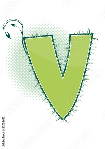 letra V alfabeto ecology
