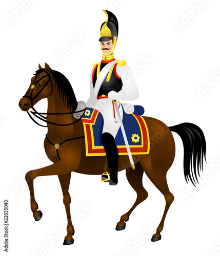 Cavalry soldiers on the Horse, Cuirassier