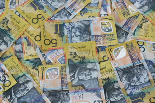 Australian fifty dollar notes everywhere.