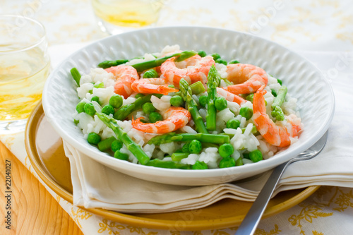asparagus shrimp risotto