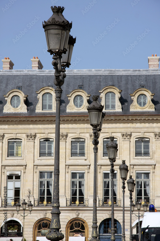 Lampadaires, Place Vendôme, Paris