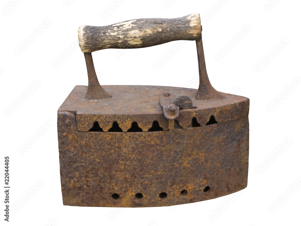 Old iron isolated on white background (from Ukraine) Old iron isolated on white background (from Ukraine)