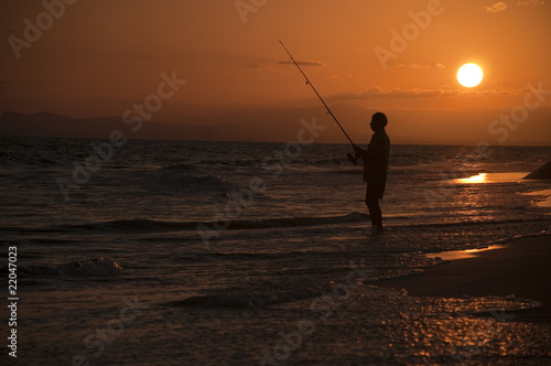 Fisherman at sunset, Oman