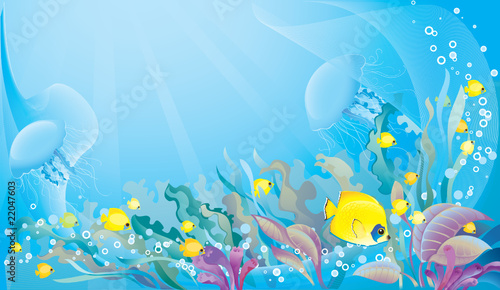 Tropical sea background with copyspace