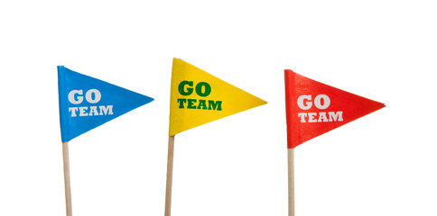Sport pennants on a white background