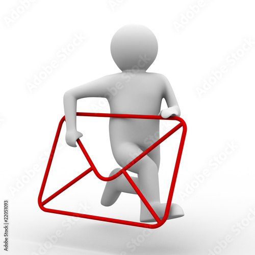 E-mail concept on white bac...