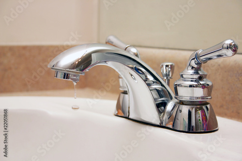 Close-up of chrome victorian faucet or tap.