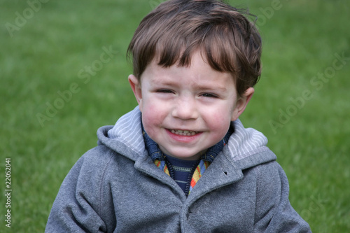 little boy smiling