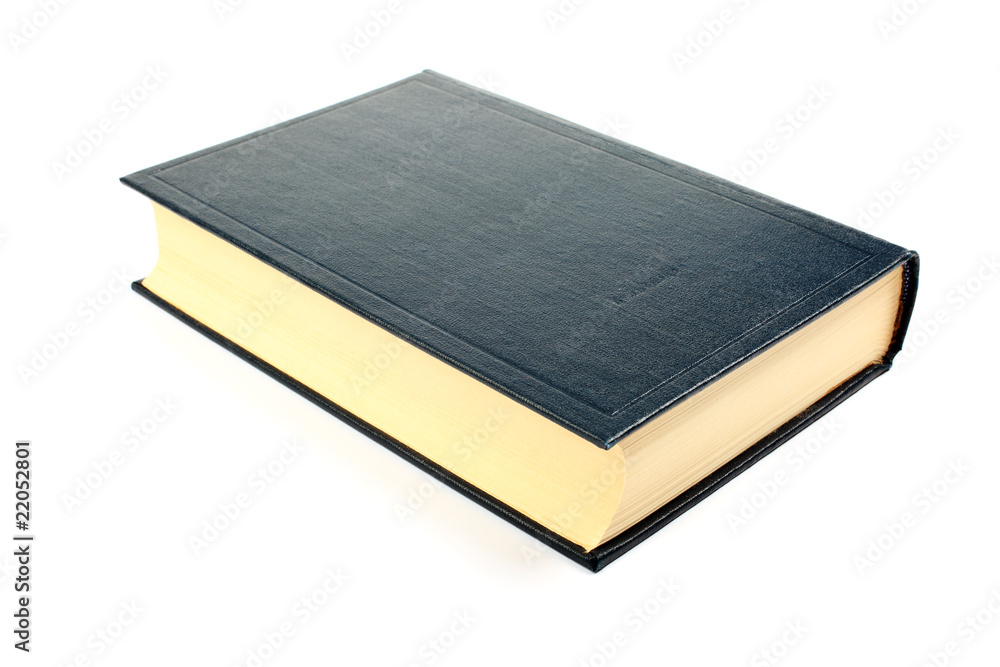 Old book with yellowed pages isolated on white. Old book with yellowed pages isolated on white.