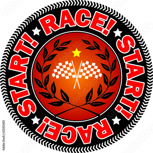 Vector stamp - start race