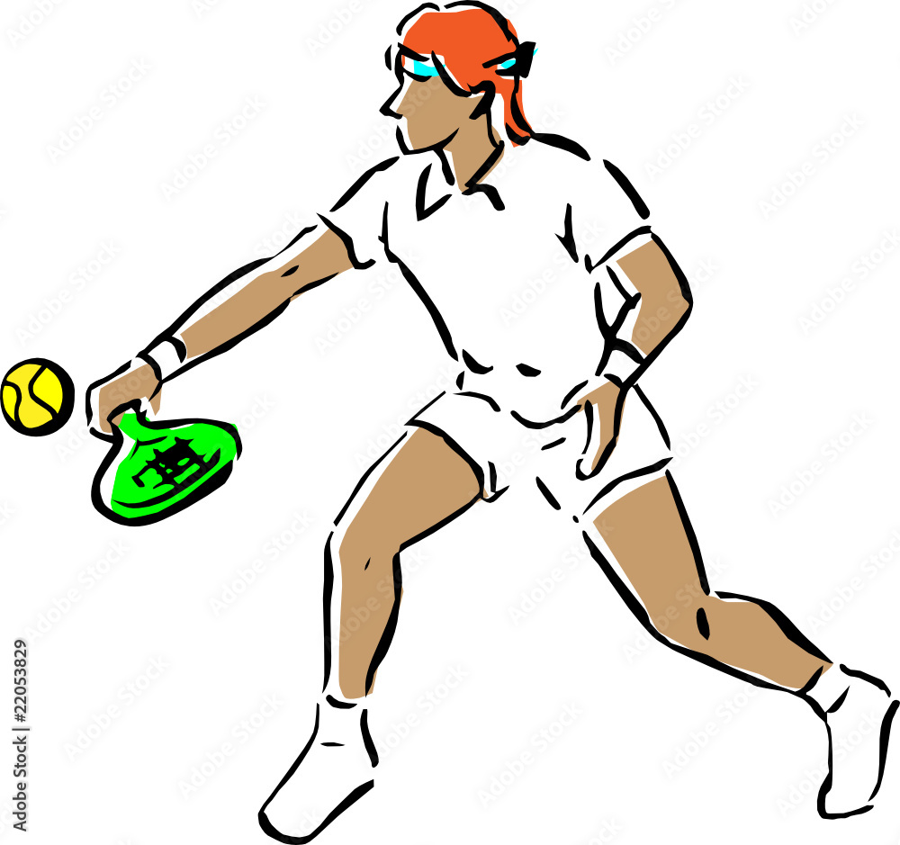 tennis player illustration