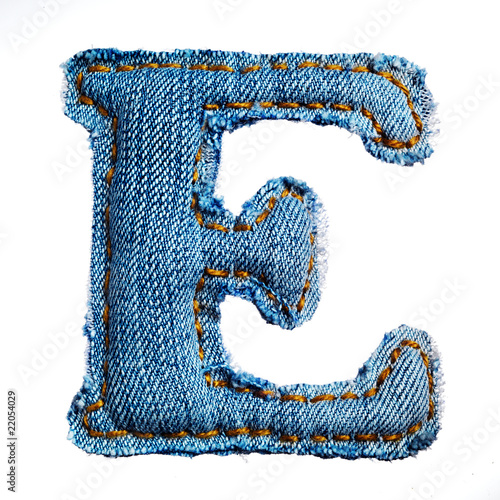 One letter of jeans alphabet