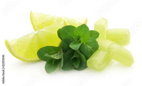 Candy with lime and mint