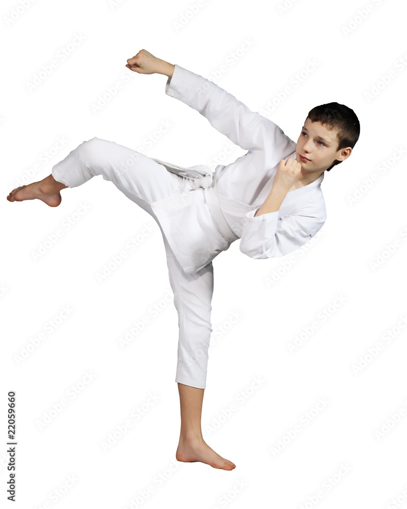 Karate boy exercising Karate boy exercising
