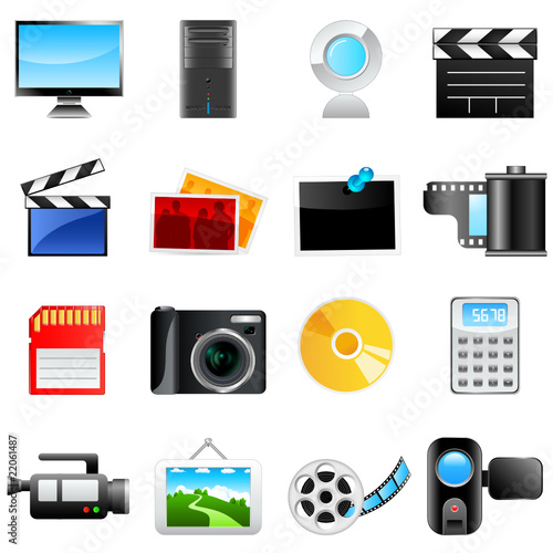 Technologie - Film-Video - Vektor Icons
