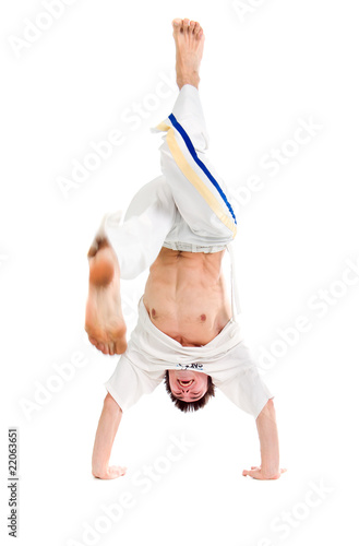 capoeira dancer posing photo