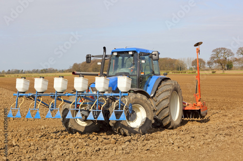 applying granular pesticide and cultivating