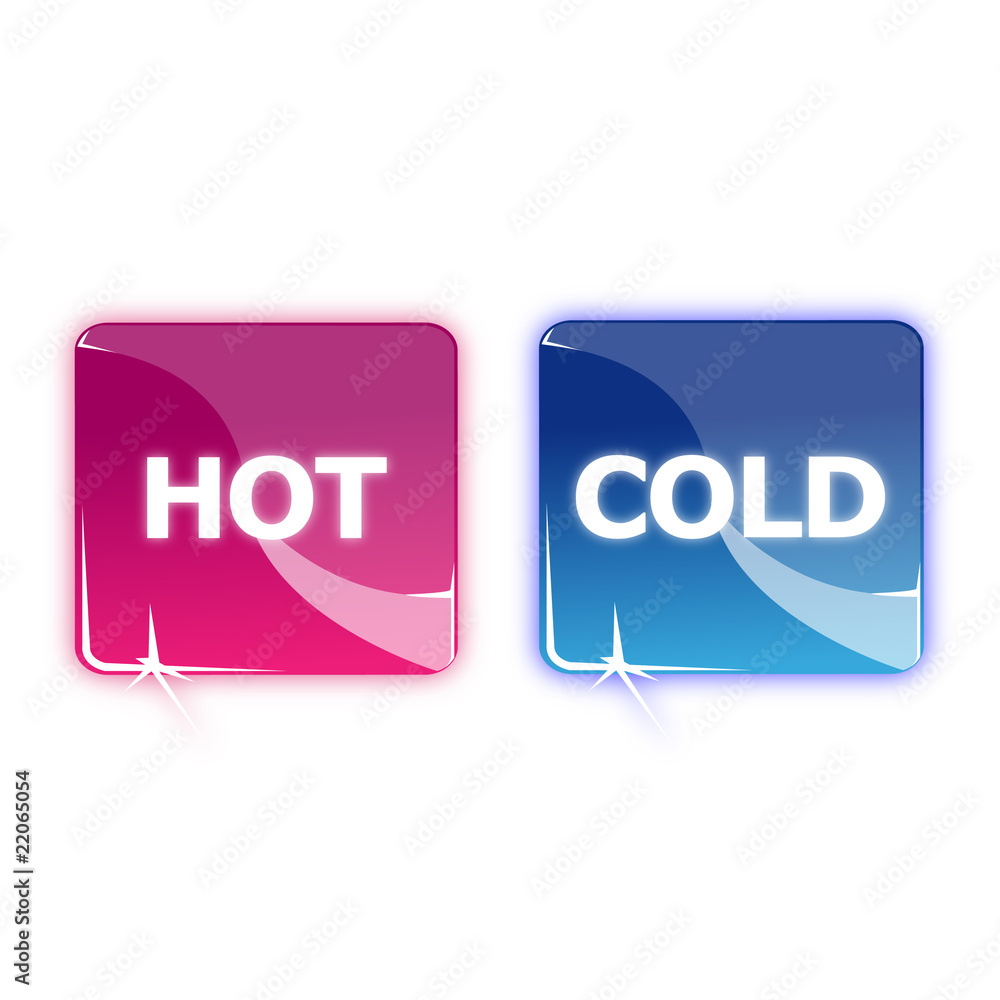 Picto temperature chaud froid - icon hot cold Picto temperature chaud froid - icon hot cold