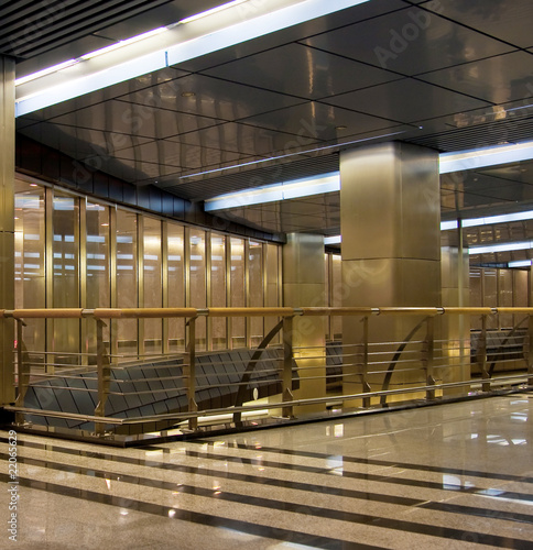 Empty business center hall