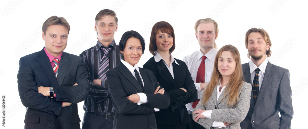 Group portrait of a young business team