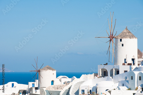 Windmills in Santorini