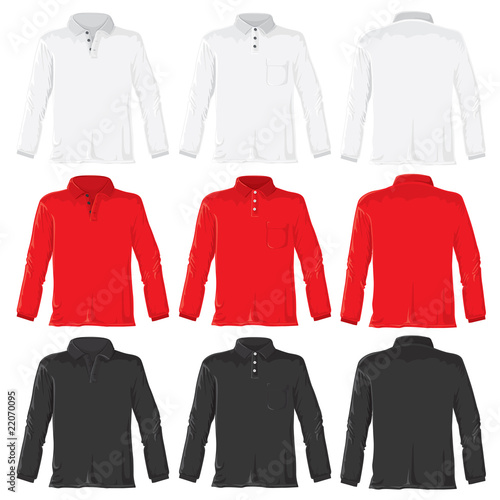 Polo shirts with long sleeves