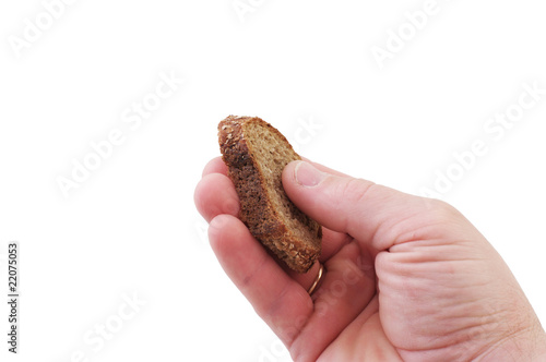 Bread in a hand