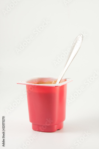 yogurt container with spoon
