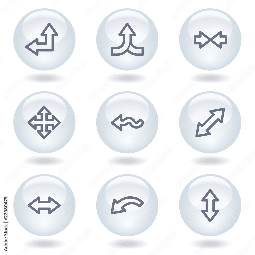 Arrows web icons set 2, white circle buttons Arrows web icons set 2, white circle buttons
