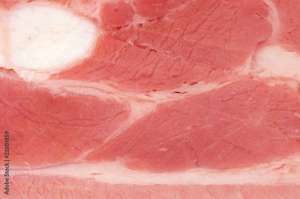 Raw pork steak meat closeup Raw pork steak meat closeup